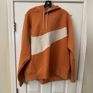 Nike Orange Hoodie with Cream Swoosh Accent